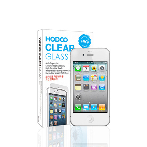 [HODOO] 아이폰4/4S 강화필름 호두 글라스 액정보호 강화유리필름(고강도/비산방지) HODOO CLEAR GLASS FILM iPhone4/4s
