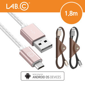 [LAB.C] Leather Cable A.L 마이크로5핀 레더 케이블[5핀][1.8m] 랩씨
